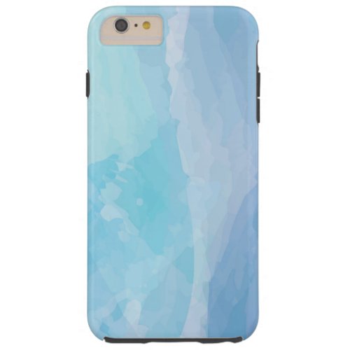 Blue abstract cool water color brush stroke art tough iPhone 6 plus case