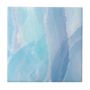Blue, abstract, cool water color brush stroke art ceramic tile