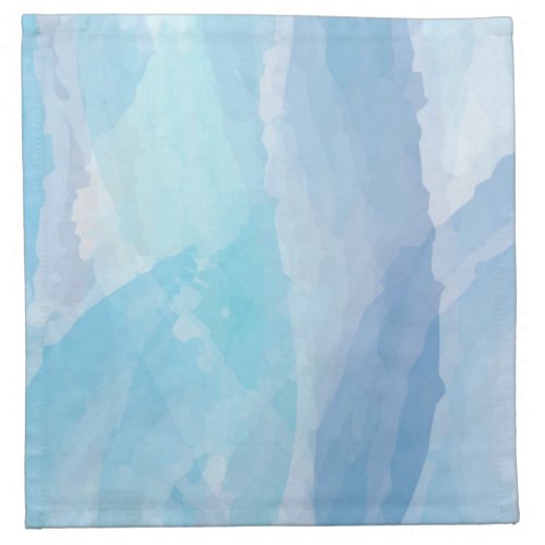 Blue abstract cool water color brush stroke art cloth napkin