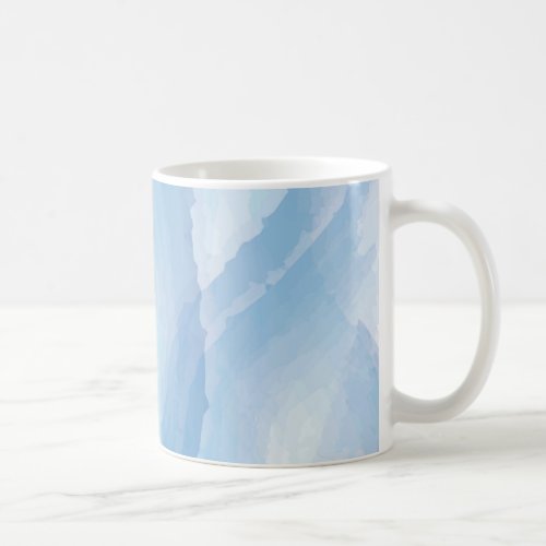 Blue abstract cool water color brush stroke art coffee mug