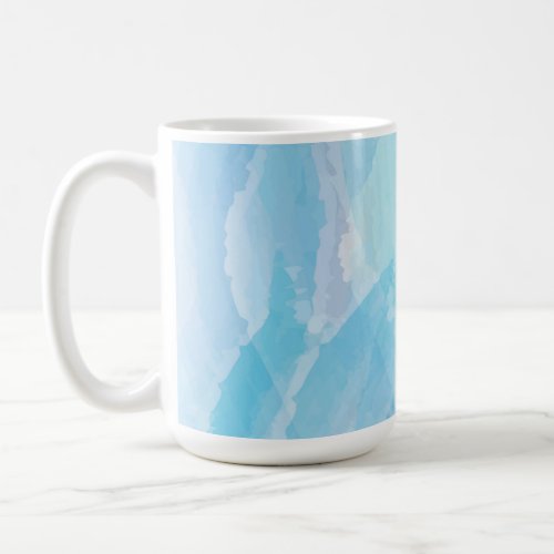 Blue abstract cool water color brush stroke art coffee mug