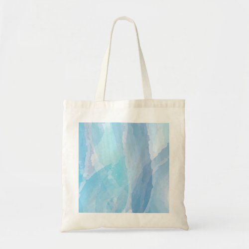 Blue abstract cool water color brush stroke art tote bag
