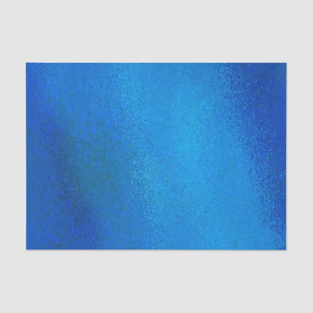 Blue Abstract Custom 10lb Tissue Paper, White Paper (Front)