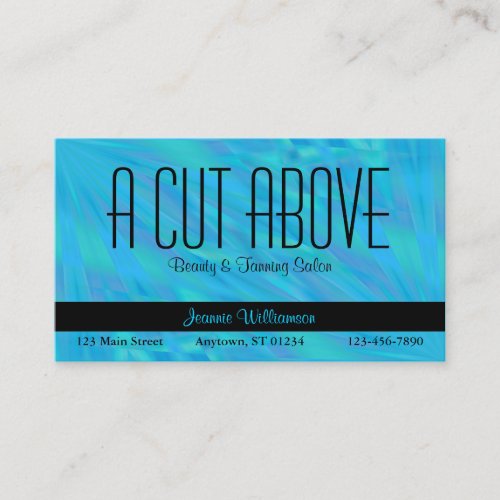 Blue Beauty Salon Business Card