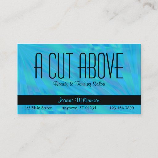 Customizable Blue Beauty Salon Business Card
