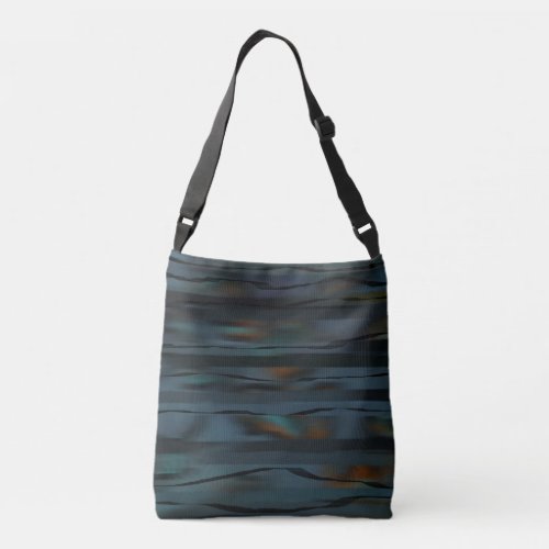 Blue Abstract Designer Crossbody Bag