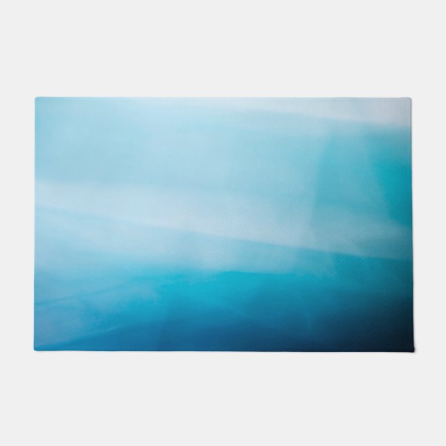blue abstract doormat (Front)