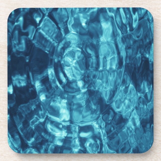 Blue Abstract Drink Coaster (Front)