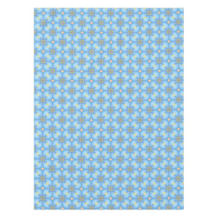 Blue Abstract Floral Tablecloth