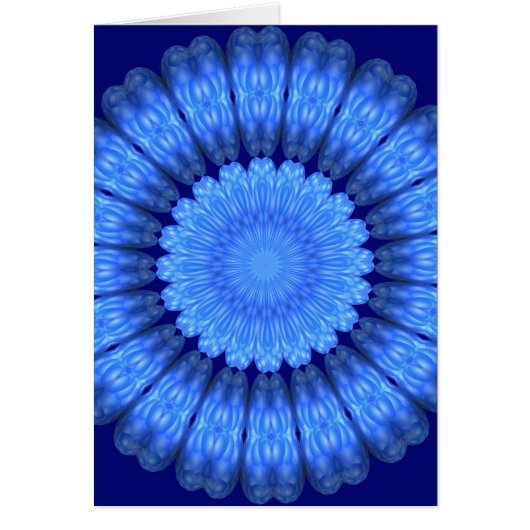 Blue abstract flower (Front)