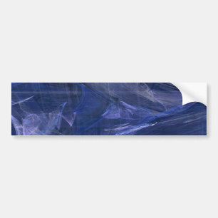 Blue Abstract Fractal Background Bumper Sticker
