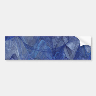 Blue Abstract Fractal Background Bumper Sticker