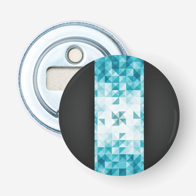 Blue Abstract Geometrical Background Template Bottle Opener (Front)