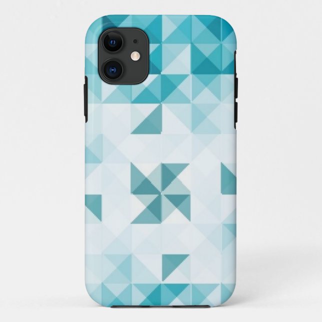 Blue Abstract Geometrical Background Template Case-Mate iPhone Case (Back)