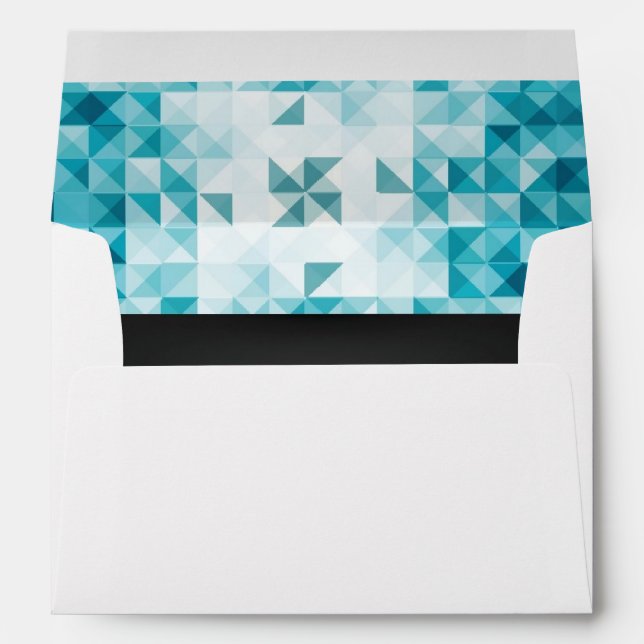 Blue Abstract Geometrical Background Template Envelope (Back (Bottom))