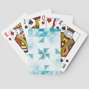Blue Abstract Geometrical Background Template Poker Cards