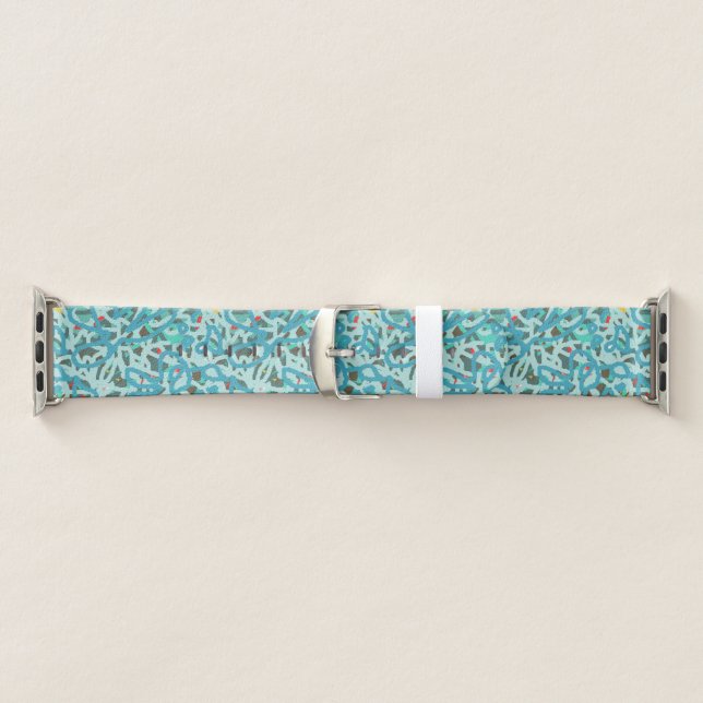 Blue Abstract graffiti Painting A Watch Band (Band)