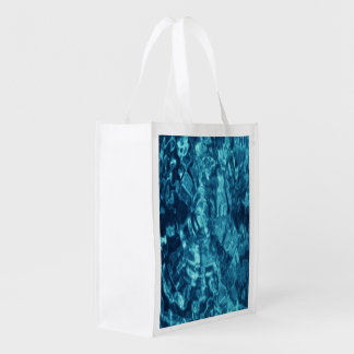 Blue Abstract Grocery Bag