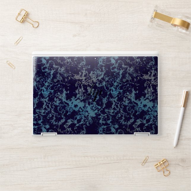 Blue Abstract HP Laptop Skin (Desk)