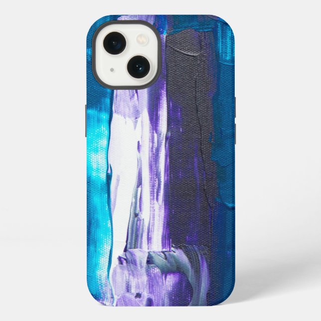 blue abstract iphone case (Back)