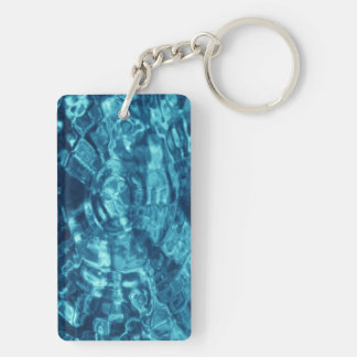 Blue Abstract Keychain