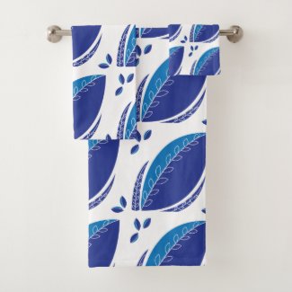 Blue Abstract Leaf Creative Pattern