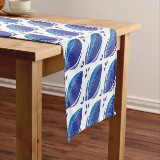 Blue Abstract Leaf Modern Pattern