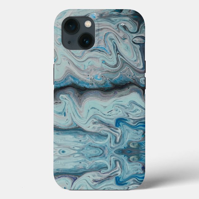 Blue abstract marble iphone 13 case. Case-Mate iPhone case (Back)