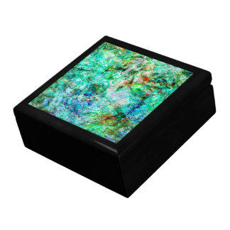 Blue abstract mild Wooden Jewelry Keepsake Box,Joy Gift Box