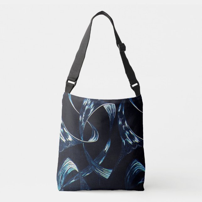 Blue Abstract Minimalist Crossbody bag (Front)