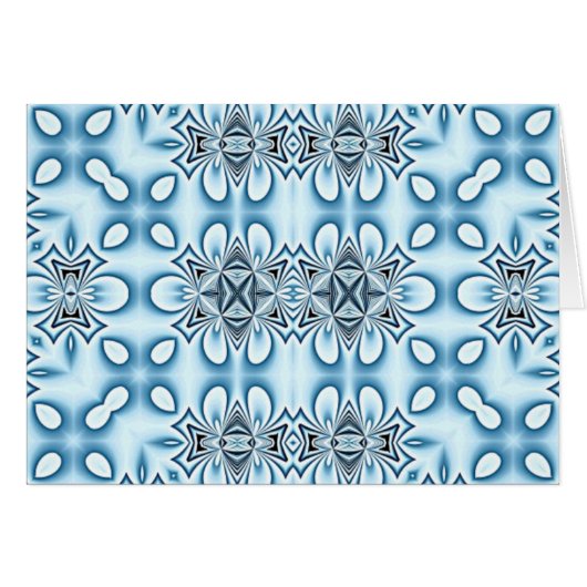 Blue Abstract Mirrors Cards (Front Horizontal)