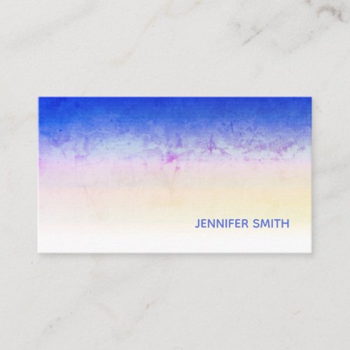Blue Abstract Modern Art Simple Minimalistic Business Card