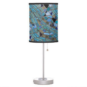 Blue Abstract Mosaic Lamp