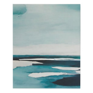 Blue Abstract Ocean Wall Art Home Decor