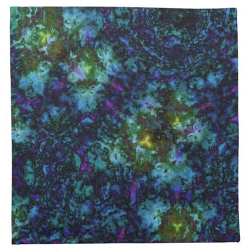 Blue Abstract Paint Explosion Napkin