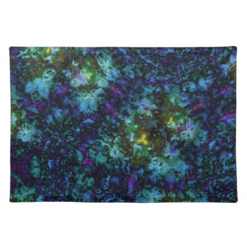 Blue Abstract Paint Explosion Placemat