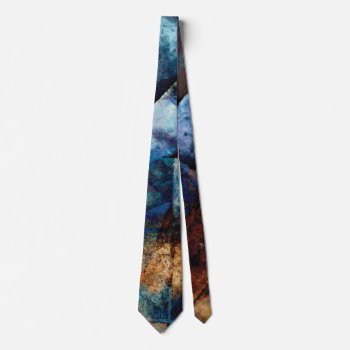 Blue Abstract Painting Custom Mens Necktie by William63 at Zazzle