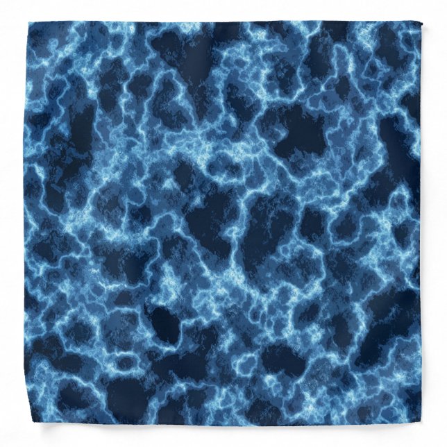 Blue Abstract Pattern Bandana (Front)