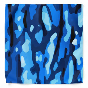 Blue Abstract Pattern Bandana