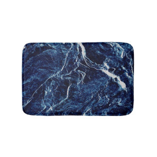 Blue Abstract Pattern Bathroom Mat