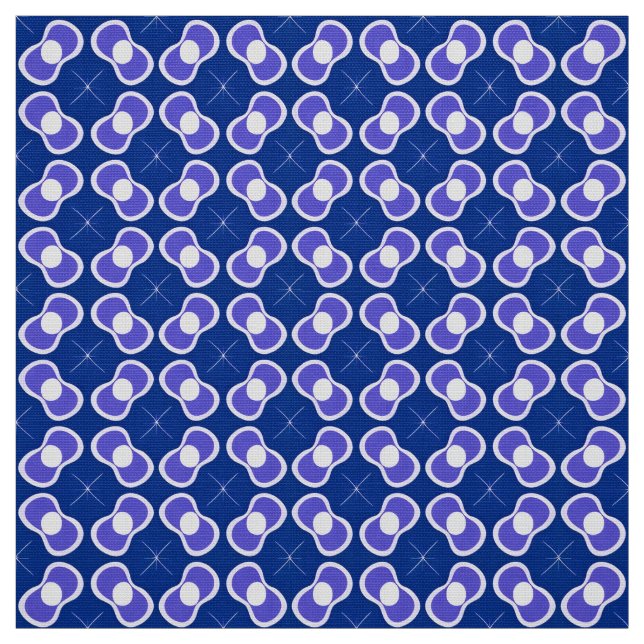 Blue Abstract Pattern Fabric (Swatch)