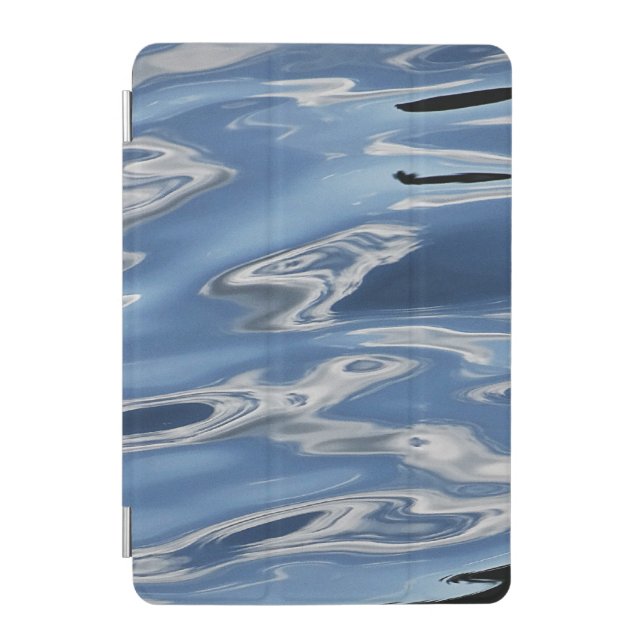 Blue abstract pattern iPad mini cover (Front)