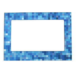 Blue abstract pattern magnetic frame