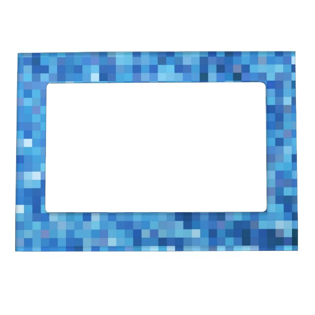 Blue abstract pattern magnetic frame (Front)