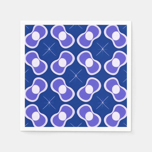 Blue Abstract Pattern Napkins (Front)