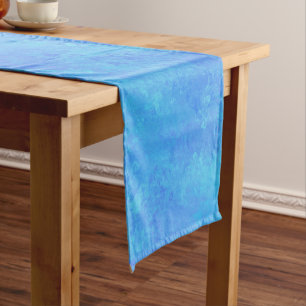 Blue Abstract Pattern  Short Table Runner