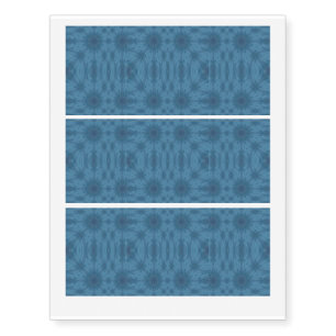 Blue abstract pattern temporary tattoos