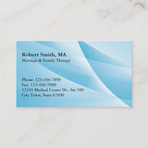 Blue Abstract Pattern Therapist Appointment Business Card