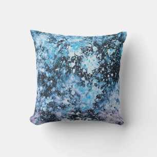 Blue abstract pillow