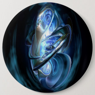 Blue Abstract Pinback Button
